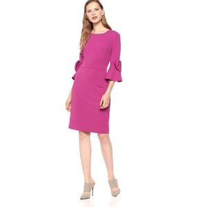 Donna Morgan bell sleeve raspberry dress - size 6